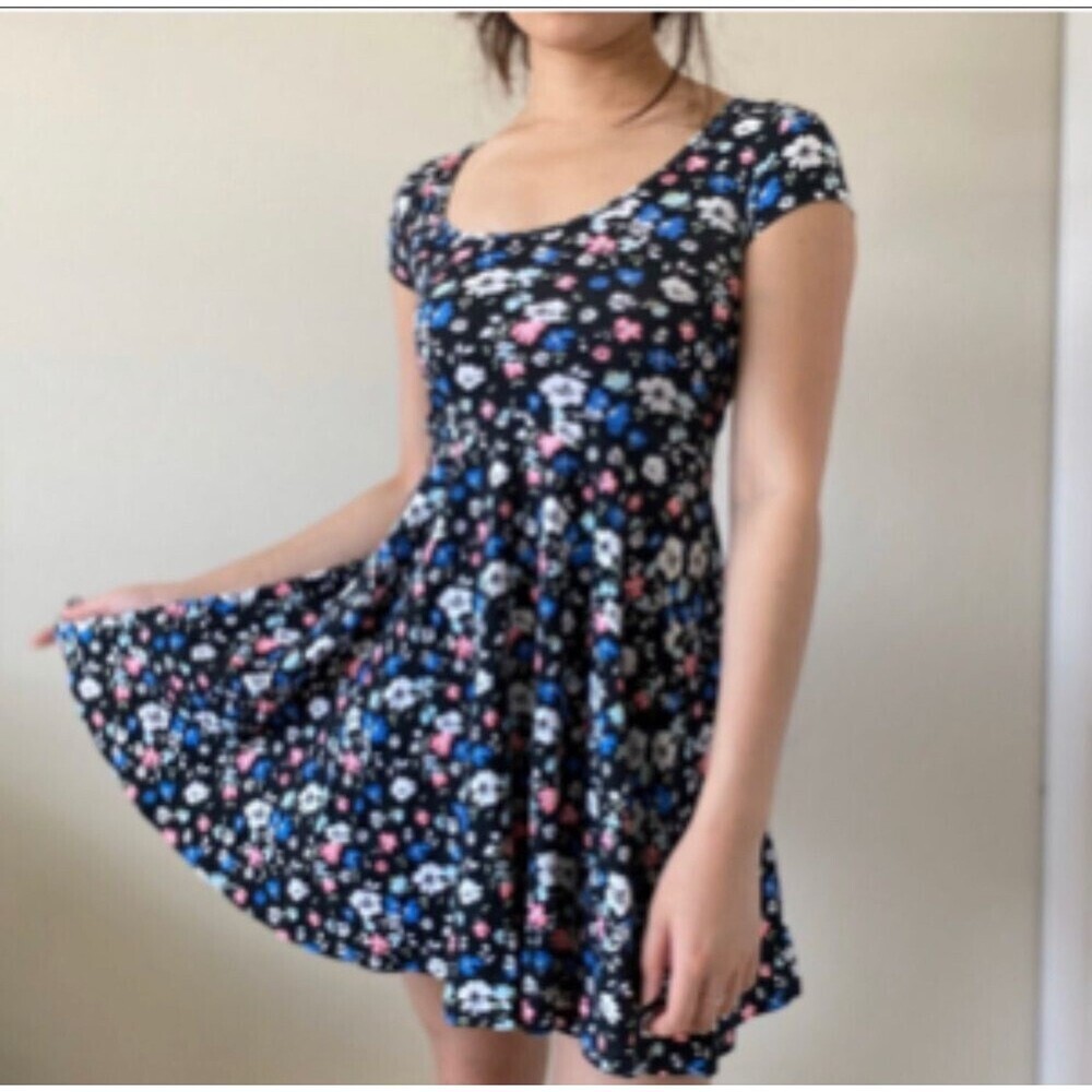 Aeropostale Women's Size S Casual Dress SZ S floral print cap sleeve mini dress